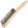 Brosse à Main manche bois spécial lg.295 x 4 rgs x acier droit 035