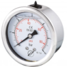 Manomètre à glycérine boitier inox radial D63