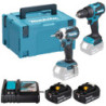 Perceuse visseuse DDF490Z + visseuse à choc DTD153Z + 1 chargeur + 2 batteries 5.0 Ah