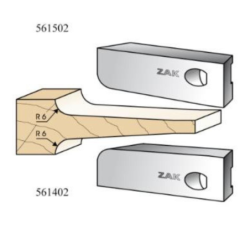 Couteau Multizak plate-bande 3 congés de 6 supérieur Réf 561502 - Jeu de 2