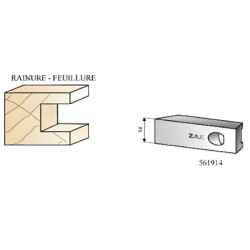 Couteau Multizak tenon de 14 mm Réf 561914 - Jeu de 2