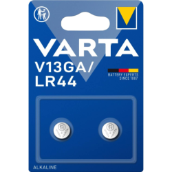 Pile alcaline varta LR44 V13ga 1,5v - blister de 2