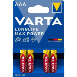 Pile alcaline varta longlife LR03-AAA - blister de 4
