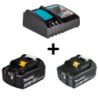 Pack 1 chargeur DC18RC + 1 batterie 3Ah BL1830B + 2 batteries 5Ah BL1850B
