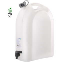 Jerrican alimentaire avec robinet translucide 20 L