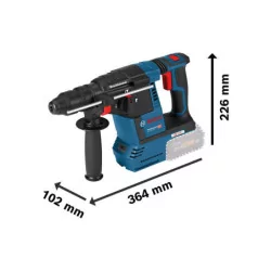 Perforateur sans fil GBH 18V-26 f avec 2 batteries 18v 5,5ah et chargeur