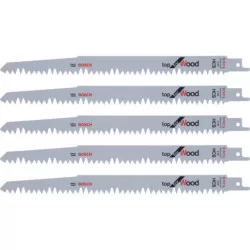 Lame de scie sabre HCS Bois 240mm S1531L - jeu de 5