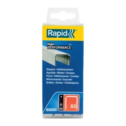 Agrafe en fil fin Rapid n°53 galvanisée boîte de 5000 pièces