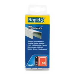 Agrafe en fil fin Rapid n°53 galvanisée boîte de 5000 pièces