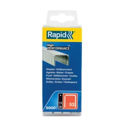 Agrafe en fil fin Rapid n°53 galvanisée boîte de 5000 pièces