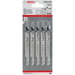 Lame de scie sauteuse T 301 CD Clean for Wood - pas de 3 mm longueur 117 mm - jeu de 5