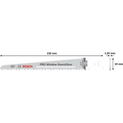 Lame de scie sabre Pro BIM Bois & Métal 150mm S611DF - jeu de 5