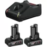 Kit chargeur gal 12v-40 + 2 gba batteries 6 ah en carton