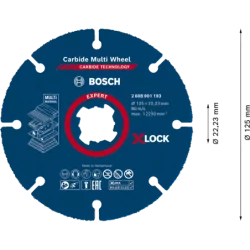 Disque à tronçonner X-LOCK Expert Carbide Multi Wheel D.125 mm,