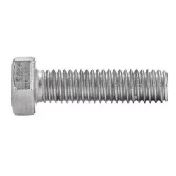 Vis à métaux tête hexagonale Inox A2 DIN 933 ISO 4017 filetage total A2 6x 80 - boîte de 100