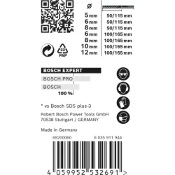 Forets béton SDS Plus 7X EXPERT 5/6/6/8/8/10/12mm - coffret de 7