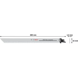 Lame de scie sabre Bosch S 1213 AWP pour matériaux isolants - lot de 2
