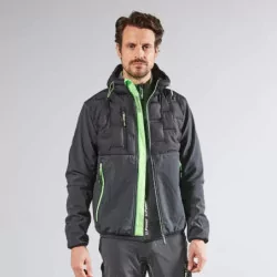 Veste de travail hybride Spock gris et vert