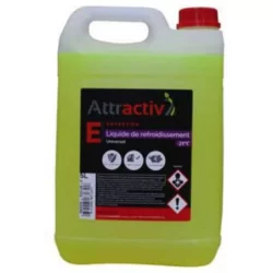 Liquide de refroidissement -25 degrés universel jaune fluo - bidon de 5l