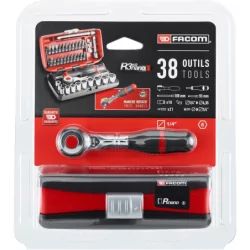 Cliquet et douille 1/4'' coffret de 38 pièces