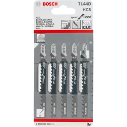 Lame de scie sauteuse HCS Speed Bois 100mm T144D - jeu de 5
