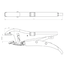 Pince étau master pro crémaillère 250mm 4 positions ouverture 80 mm