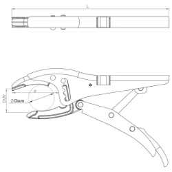 Pince étau master pro crémaillère 250mm 4 positions ouverture 80 mm