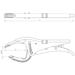 Pince étau master pro crémaillère 250mm 4 positions ouverture 80 mm