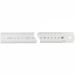 Réglet 1/2 rigide inox 300mm -30x0,8mm +1/2mm