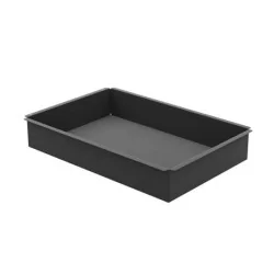 Coffre de chantier gris avec plateau