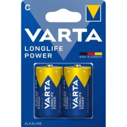 Pile alcaline varta longlife power c LR14 1,5v - blister de 2