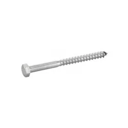 Vis à bois tête hexagonale tirefond inox A2 DIN 571 M10x50 - boîte de 50
