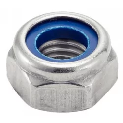 Ecrou hexagonal autofreiné indesserable DIN985 inox A2