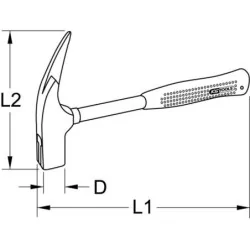 Marteau charpentier magnétique 600g manche métallique