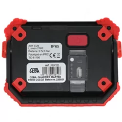 Projecteur leds compact sur batterie 20w