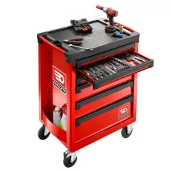 Servante 6 tiroirs roll M3 rouge