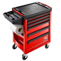 Servante 6 tiroirs roll M3 rouge