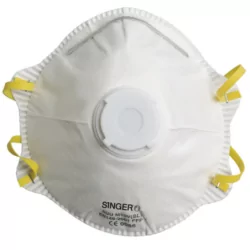 Demi-masque antipoussière coque avec valve FFP1 - boîte de 10 masques