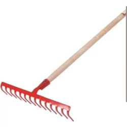 Râteau 14 dents courbes forgées - manche bois 150cm
