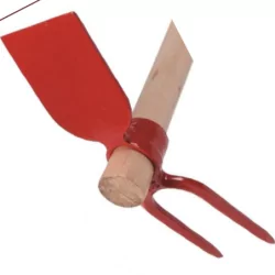 Serfouette panne & fourche forgée 26cm - manche bois 120cm