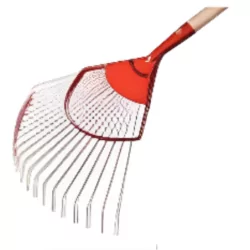 Balai gazon 20 dents fils ronds renforcés - manche bois 140cm