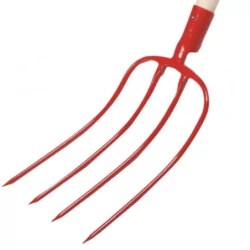 Fourche fumier 30cm 4 dents - douille - manche bois 135cm