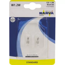 2 ampoules wedge narva 12v 10mm 5w blister 20167
