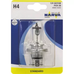 Ampoule h4 narva 12v 60/55w p43t blister 20107