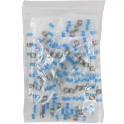 Sachet 50 cosses thermo rétractables bleues pour fil 1.5 à 2.5mm