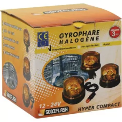 Gyrophare sodiflash magnétique 1 ventouse 12-24v 23w