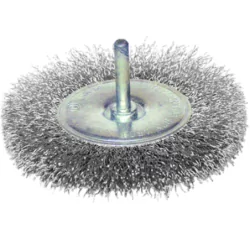 Brosse circulaire diam 75 / tige de 6 fil 030 acier ondulé