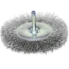 Brosse circulaire diam 75 / tige de 6 fil 030 acier ondulé