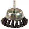 Brosse conique diam 70mm tige de 6 fil 0,50 acier torsadé