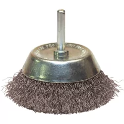 Brosse coupe sur tige diam 75mm tige de 6mm fil acier 0,30